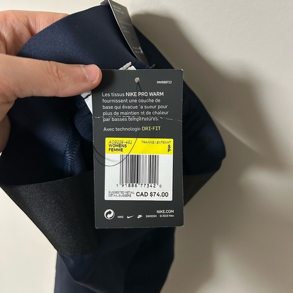 Nike Pro Blue Warm 7/8 Training Leggings - Picture 5 of 5